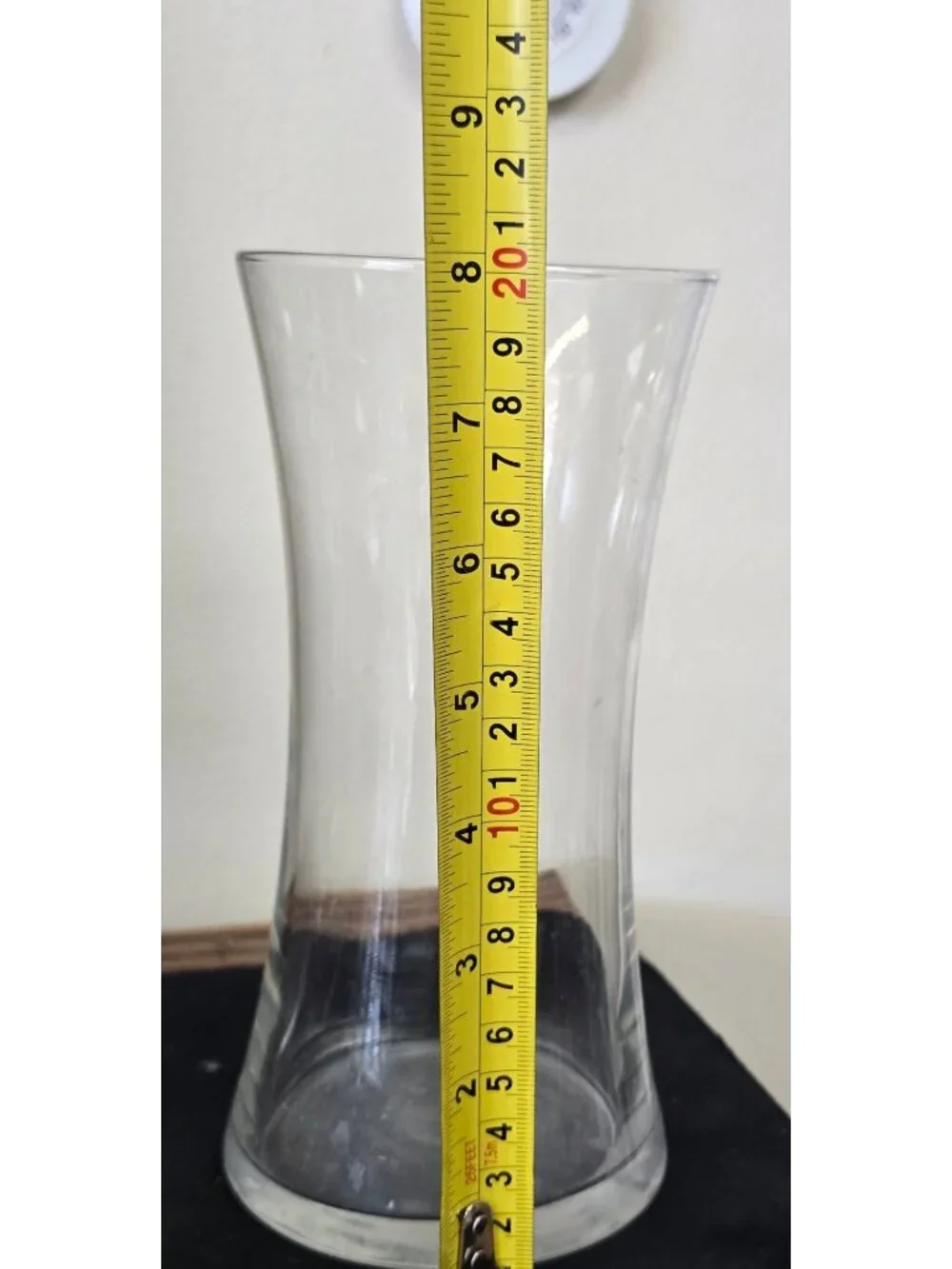 Clear Glass Vase With Flared Design 10